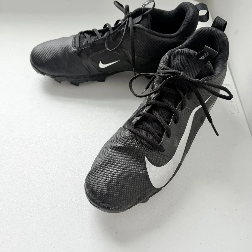 Nike Alpha Menace 4 Shark Football Cleats Mens 14 Wide FQ3875-002 FastFlex Black